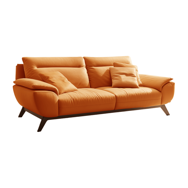 Mid Century Leather Sofa