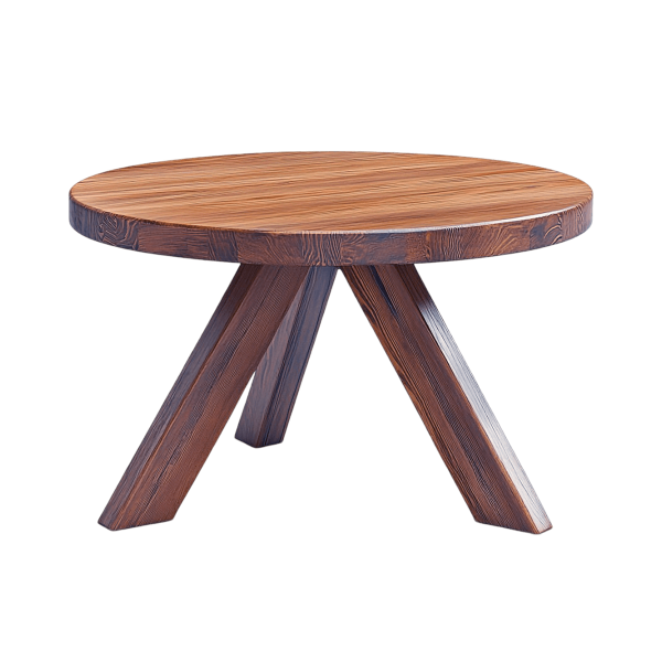 Rustic wooden coffee table